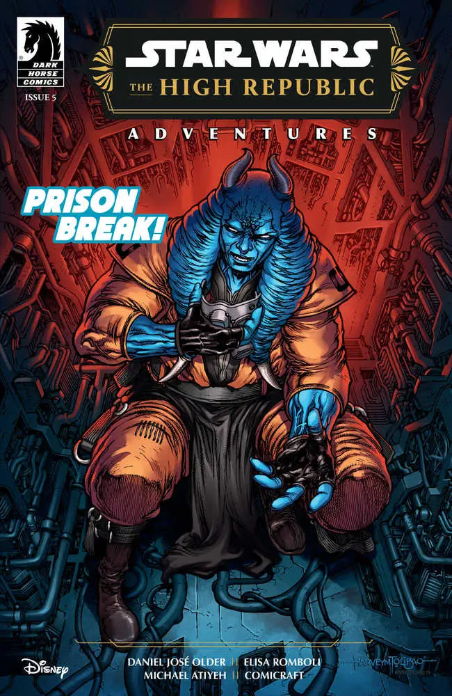 Star Wars High Republic Adventures Phase III #5 cover featuring blue-skinned character in prison gear