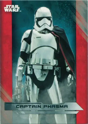 Stormtrooper in white armor with black cape on Star Wars trading card #74/99