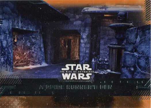 Star Wars Rise Skywalker Base Card 89 Orange Parallel featuring dark film scene