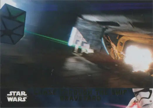 TIE Fighter in combat with laser cannons from Star Wars Gold Parallel trading cards