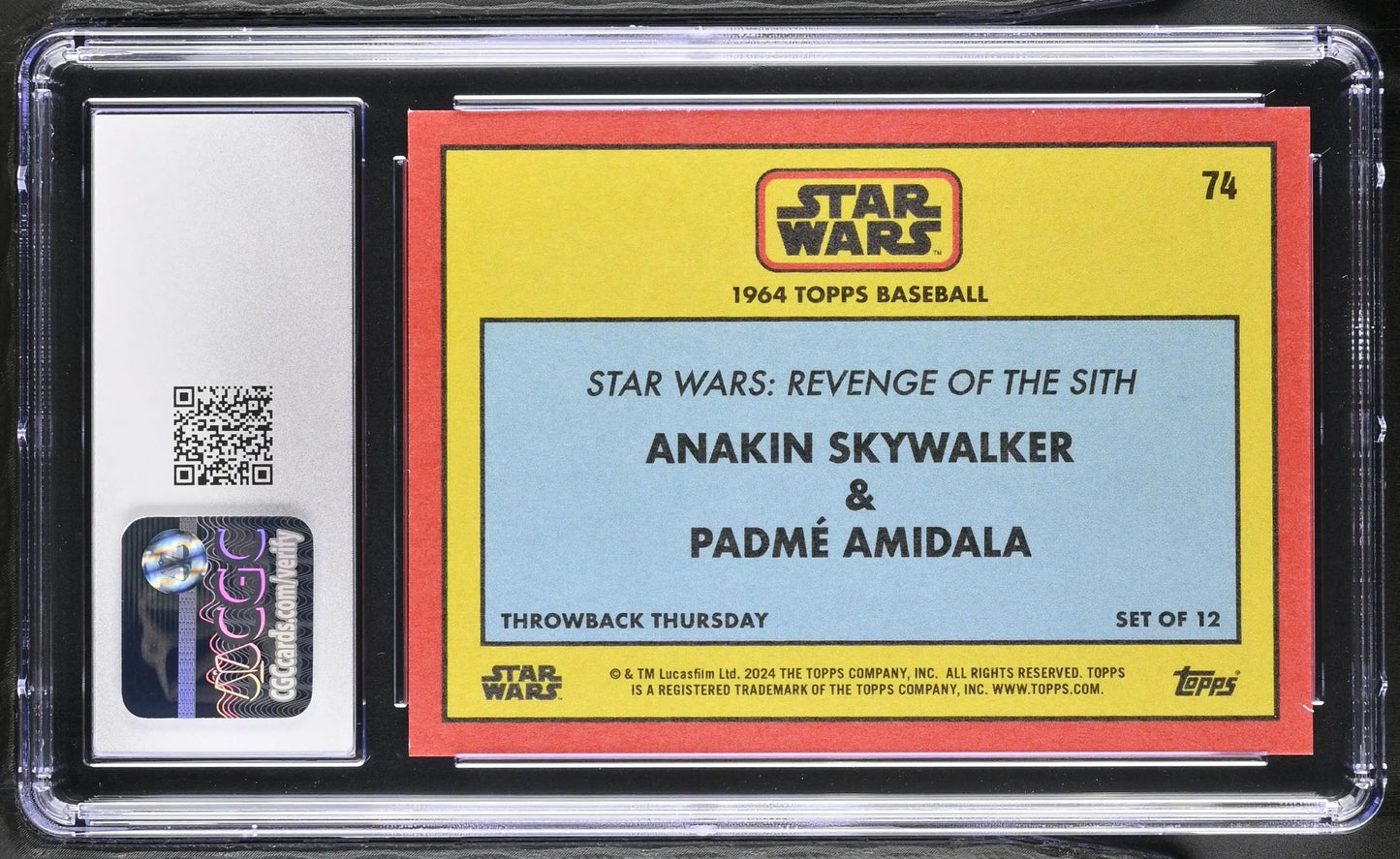 Graded Star Wars trading card Anakin Padme SP image variation CGC 10 Gem Mint
