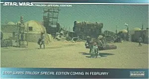 Desert settlement with domed buildings on Star Wars Trilogy Special Edition promo card