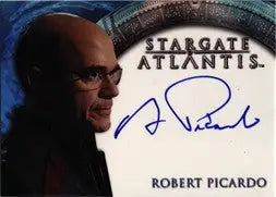 Autographed trading card featuring Robert Picardo from Stargate Atlantis collectible series