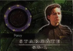 Circular metallic ring with glowing purple edge and chevron symbols for Stargate Heroes Costume Card