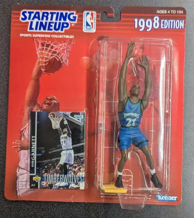 Starting Lineup 1998 Edition Kevin Garnett Timberwolves Toy Figure - Action Figure & Toy