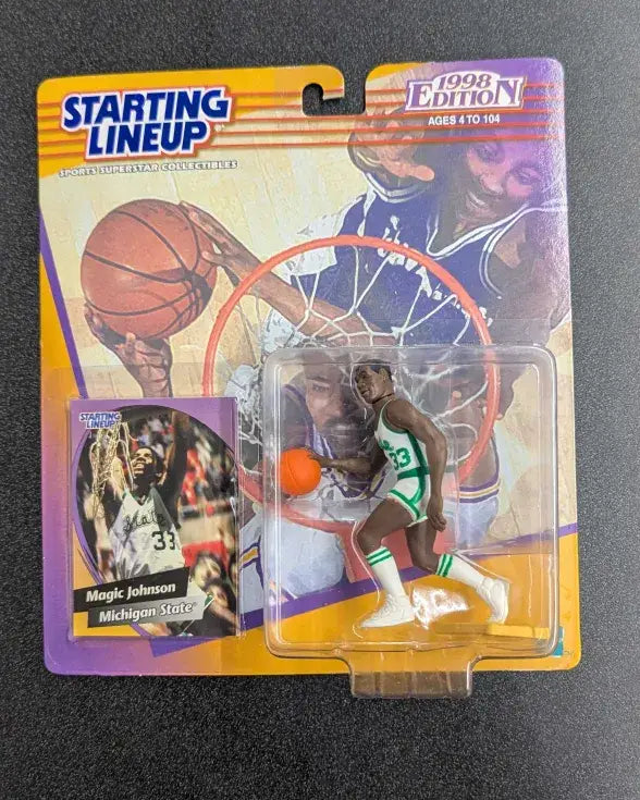 Starting Lineup 1998 Edition Magic Johnson Michigan State Toy Figure - Action Figure & Toy
