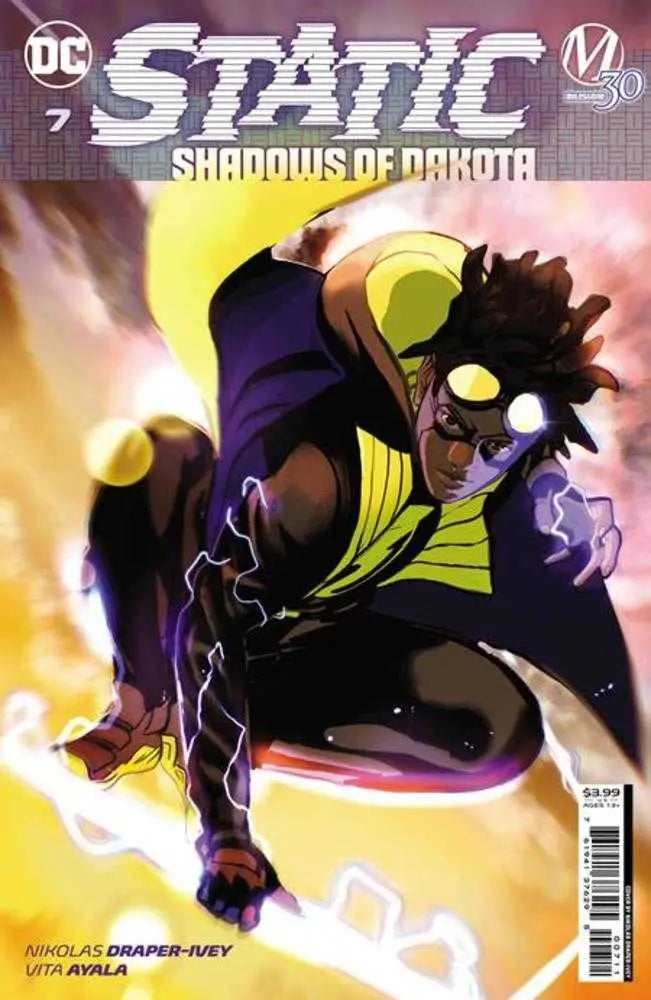 Static Shadows Of Dakota #7 cover art featuring a superhero with electrical powers