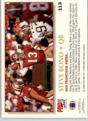 Steve Bono - 1992 Pro Set Power - #113 - RC Football - Football Card Single