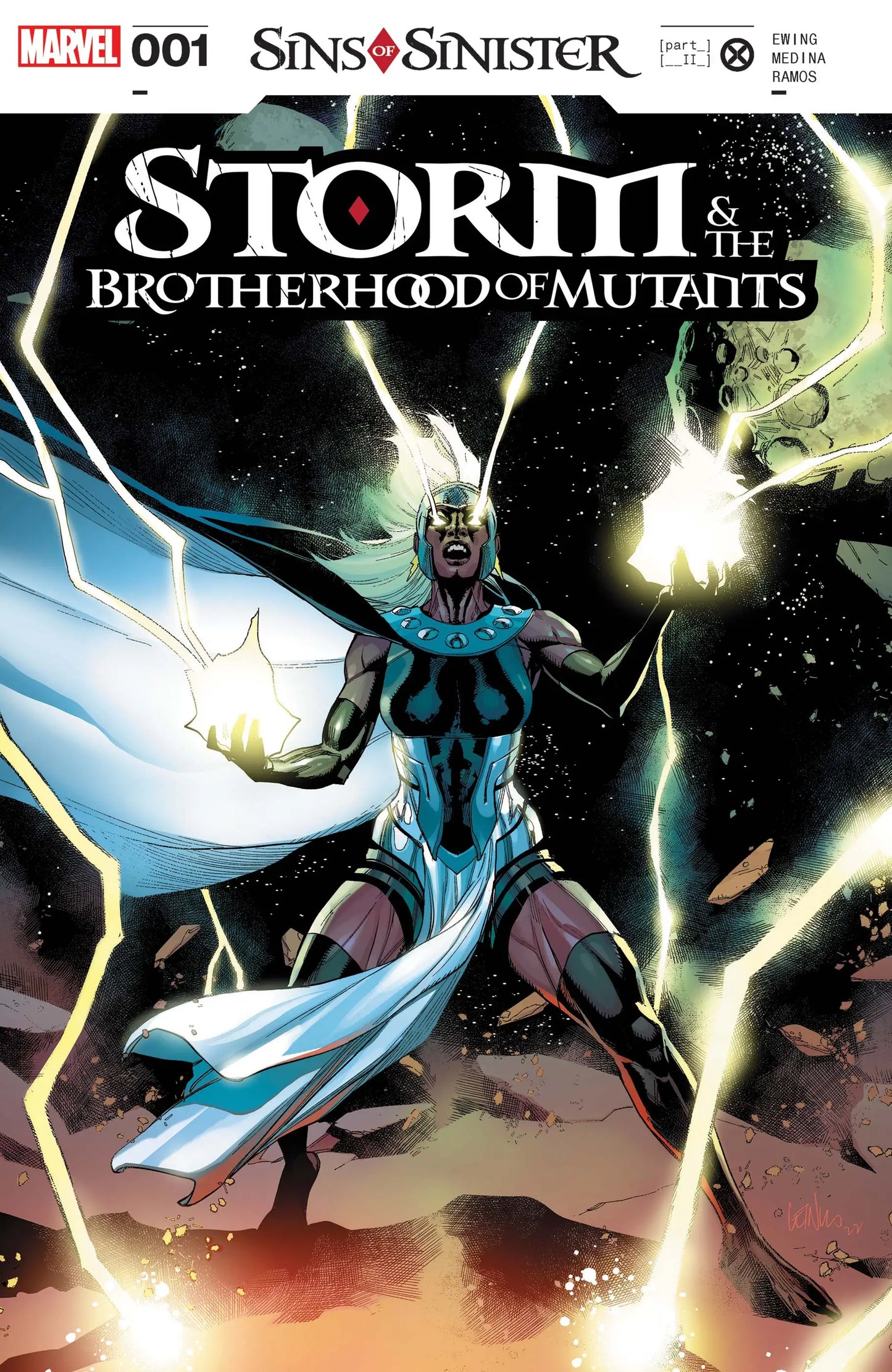 Comic book cover of Storm and the Brotherhood of Mutants #1 with powerful female superhero
