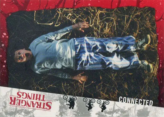 Stranger Things Upside Down Red Parallel Card 59 features a person on dark background