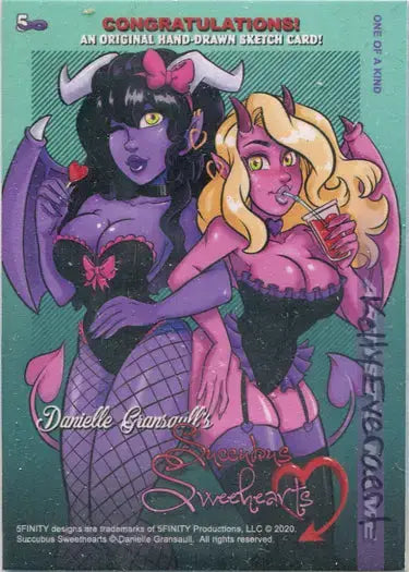 Succubus Sweethearts 5finity 2020 Sketch Card by Kelly Everaert V2 - Other