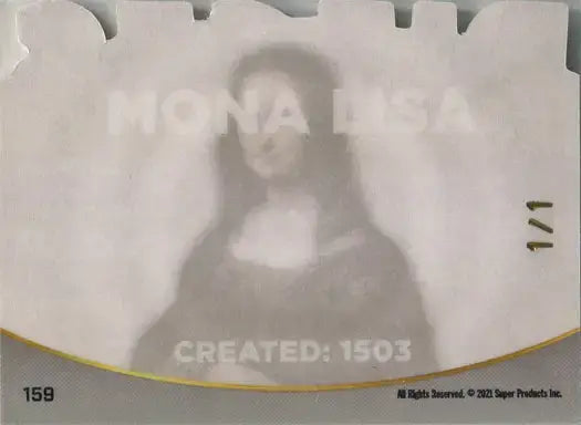 Super Break Pieces of the Past 2021 Cracked Ice Die Cut Parallel Card 159 Mona Lisa 1/1 - Other