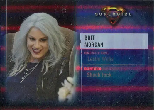 Holographic Supergirl Season 1 Rainbow Foil Board Characters Card CB8 Brit Morgan