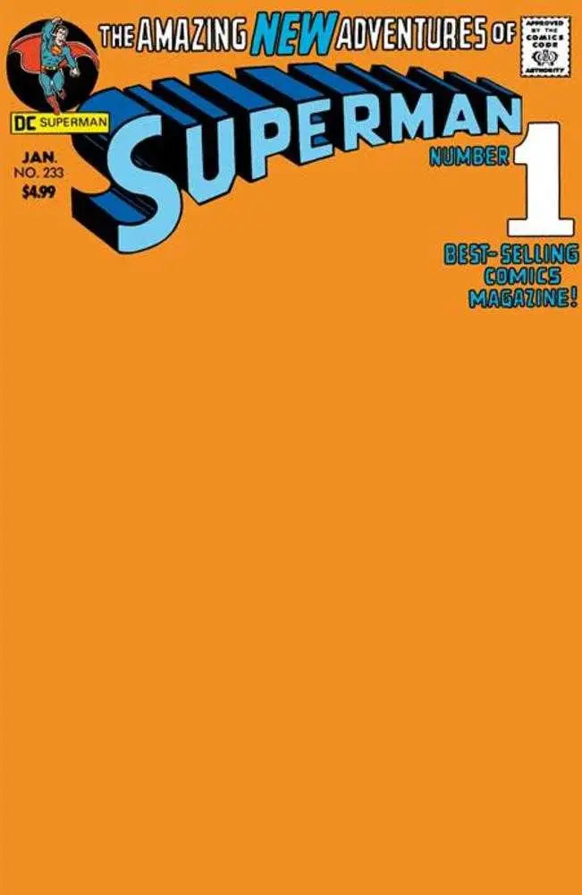 Superman #233 Facsimile Edition Cover D Blank Variant comic book cover