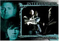 Promotional poster for Intervention featured on Supernatural Season 2 Case Loader trading card