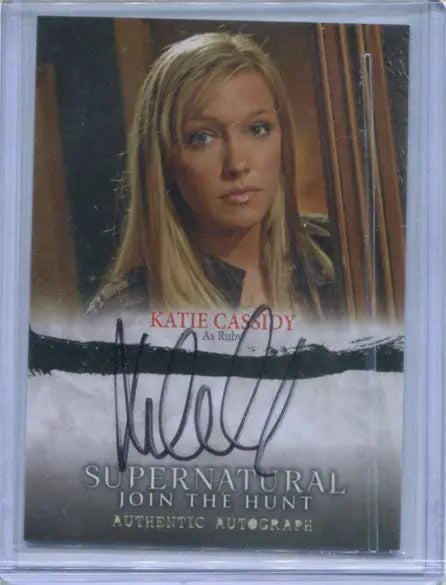 Autographed trading card A05 of Katie Cassidy as Ruby from Supernatural Seasons 1 to 3
