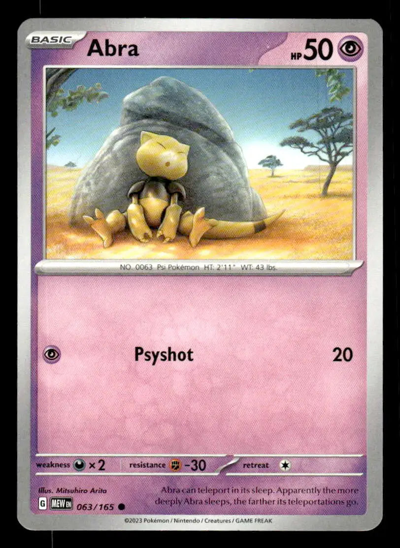 SV: Scarlet & Violet 151 #063/165 Abra NM - Pokémon Card Single