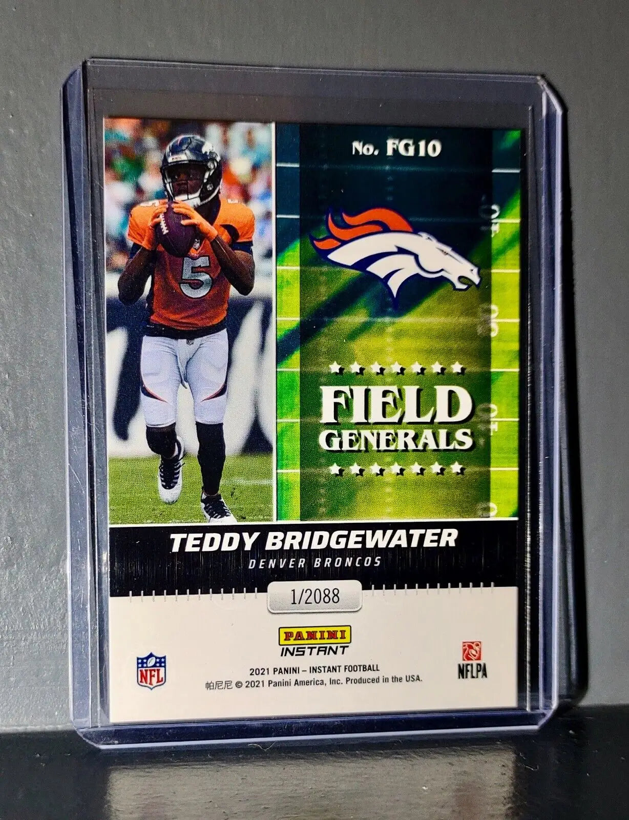 Teddy Bridgewater 2021 Panini NFL Field Generals #10 Rookie Card 1 of 2088 - Football Card Single