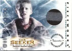 Trading card of Will Stanton with fabric swatch from The Seeker costume card