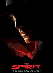 Shadowy profile in red scarf on The Spirit Movie P-1 promo card design