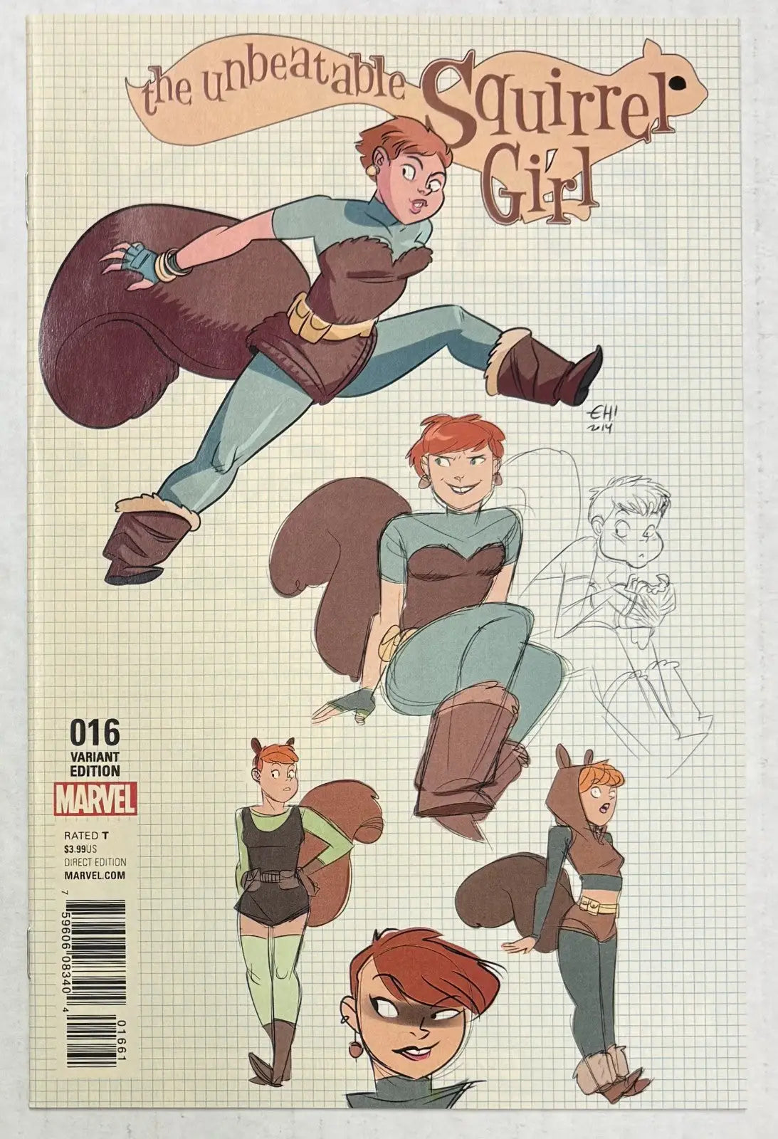 The Unbeatable Squirrel Girl #16 Variant Edition-Erica Henderson ‘Design’ Cover - Comic Book