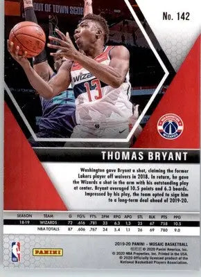 Thomas Bryant - 2019-20 Panini Mosaic - #142 - Basketball - Basketball Card Single