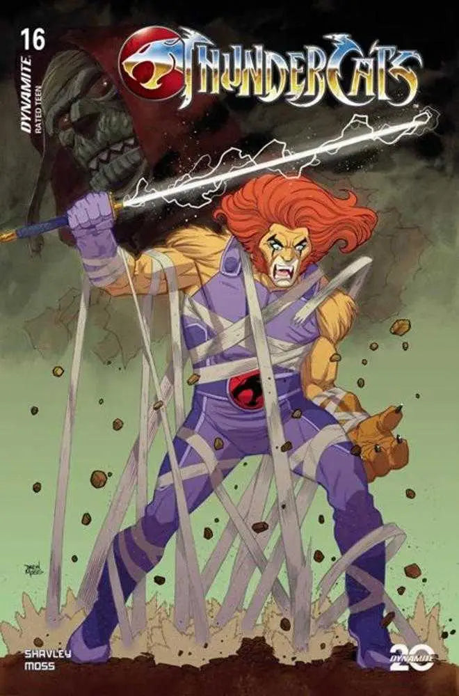 Thundercats #16 Cover D Drew Moss Variant comic with Lion-O wielding glowing sword breaking free