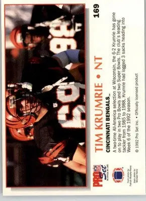 Tim Krumrie - 1992 Pro Set Power - #169 - Football - Football Card Single