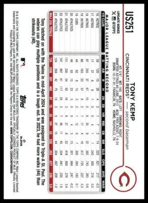 Tony Kemp 2024 Topps Update #US251 Cincinnati Reds - Baseball Card Single