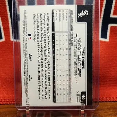 Topps 2025 Holiday Drew Thorpe RC #H6 Chicago White Sox Baseball Trading Card - Baseball Card Single