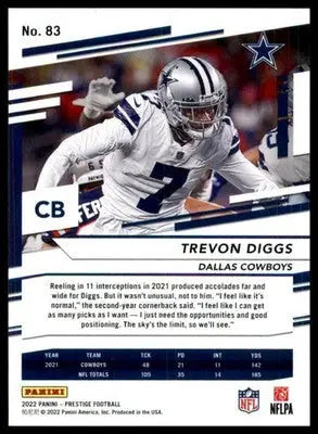 Trevon Diggs 2022 Panini Prestige #83 Dallas Cowboys - Football Card Single