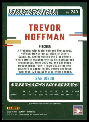 Trevor Hoffman 2023 Donruss #240 San Diego Padres - Baseball Card Single