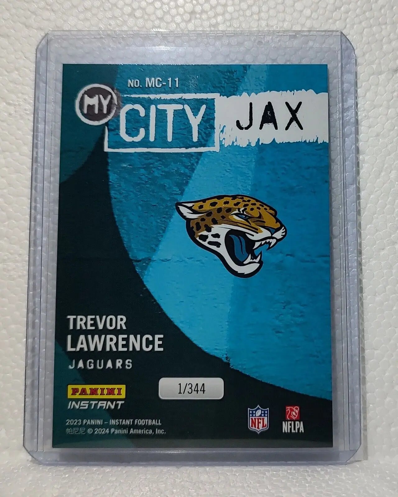 Trevor Lawrence 2023 Panini NFL #11 My City Football Card Jaguars 1/344 - Football Card Single