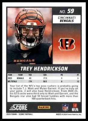 Trey Hendrickson 2024 Score #59 Cincinnati Bengals - Football Card Single