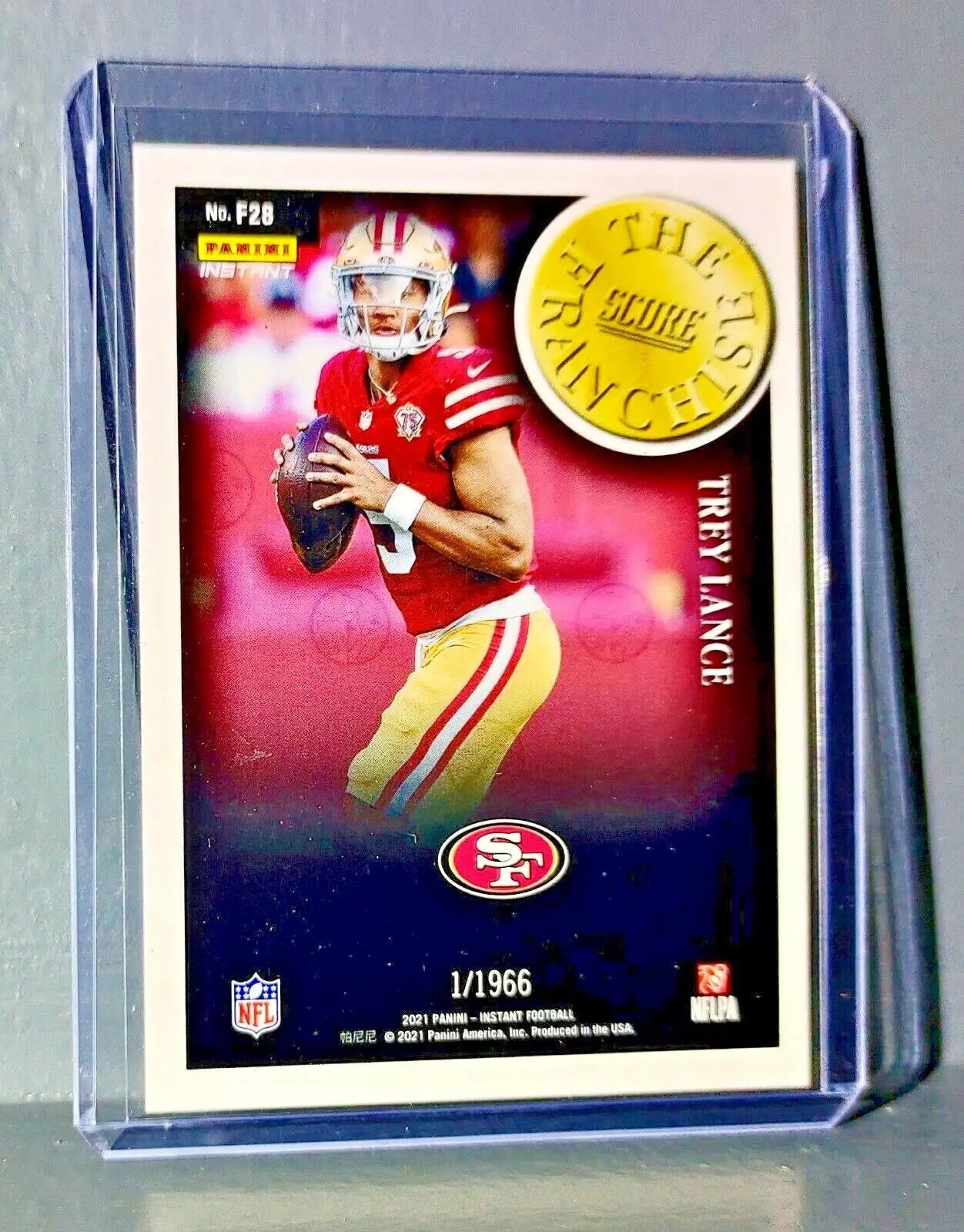 Trey Lance 2021 Panini NFL Score The Franchise #28 Rookie Card 1/1966 - Football Card Single