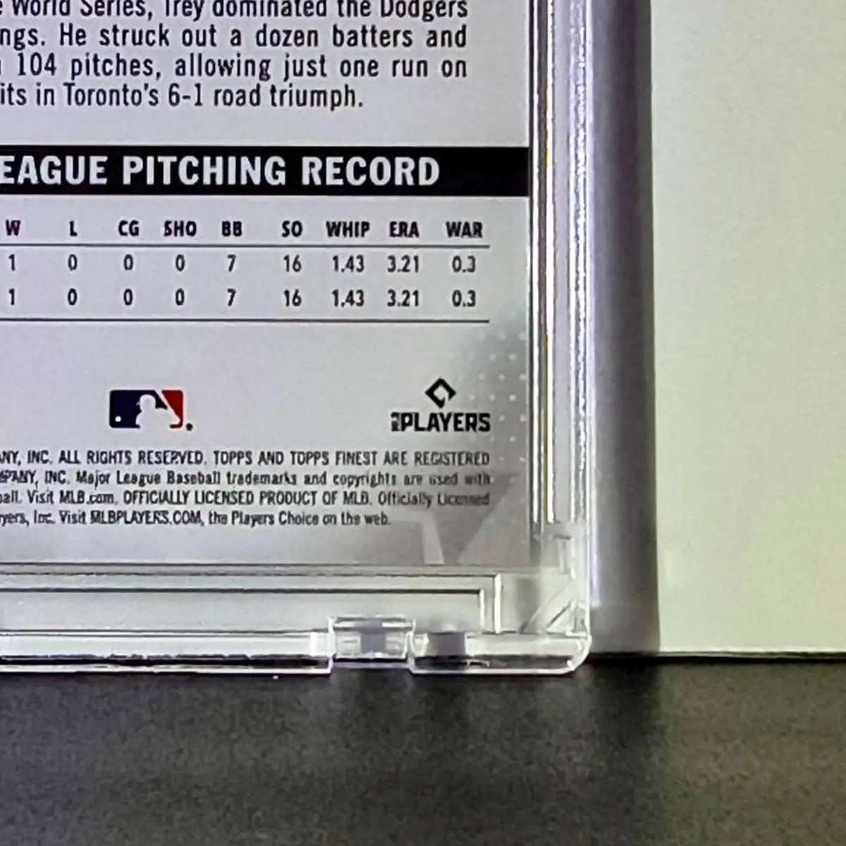 Trey Yesavage Rookie 2026 MLB Topps Finest #96 Refractor 133/150 Card Blue Jays - Baseball Card Single