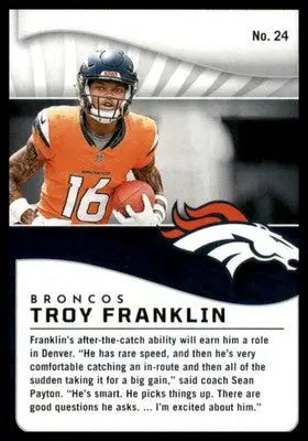 Troy Franklin 2024 Panini Illusions Retail #24 Denver Broncos - Football Card Single