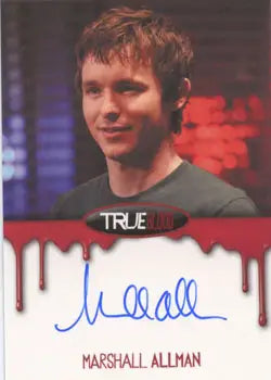 Autographed trading card of Marshall Allman as Tommy Mickens from True Blood
