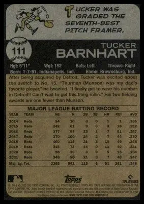 Tucker Barnhart 2022 Topps Heritage #111 Detroit Tigers - Baseball Card Single