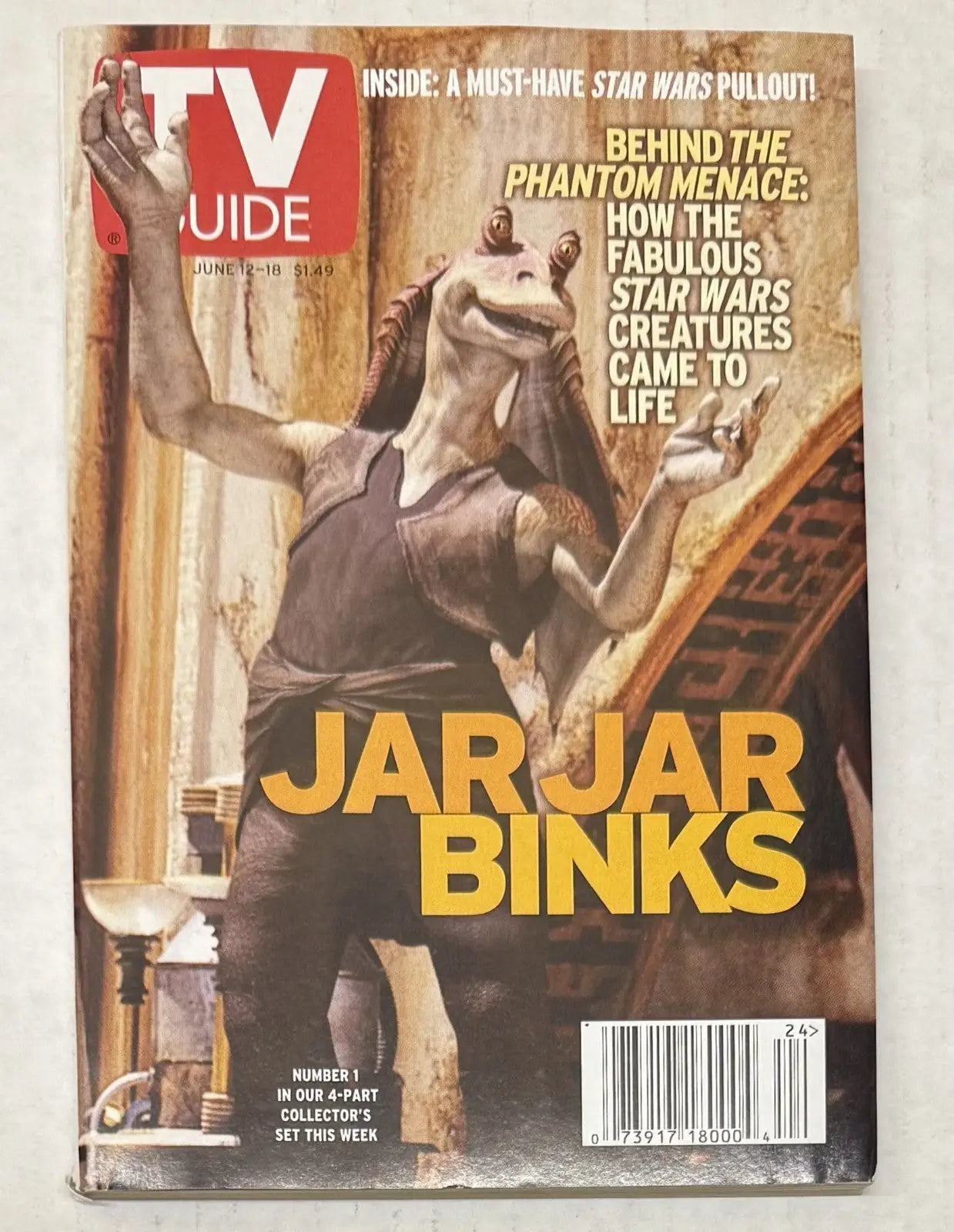 TV Guide June 1999 Jar Jar Binks Phantom Menace New York Metro No Label - Entertainment Memorabilia