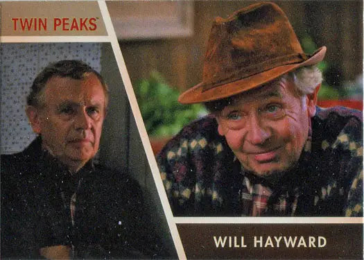 Trading card featuring Warren Frost as Will Hayward from Twin Peaks TV series