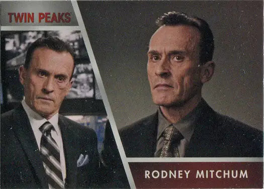 Trading card showcasing Rodney Mitchum and Robert Knepper from Twin Peaks