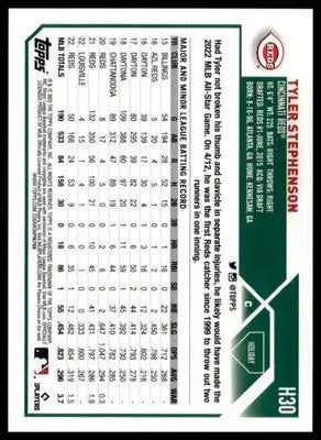 Tyler Stephenson 2023 Topps Holiday Metallic #H30 Cincinnati Reds - Baseball Card Single