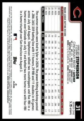 Tyler Stephenson 2025 Topps #31 Cincinnati Reds - Baseball Card Single