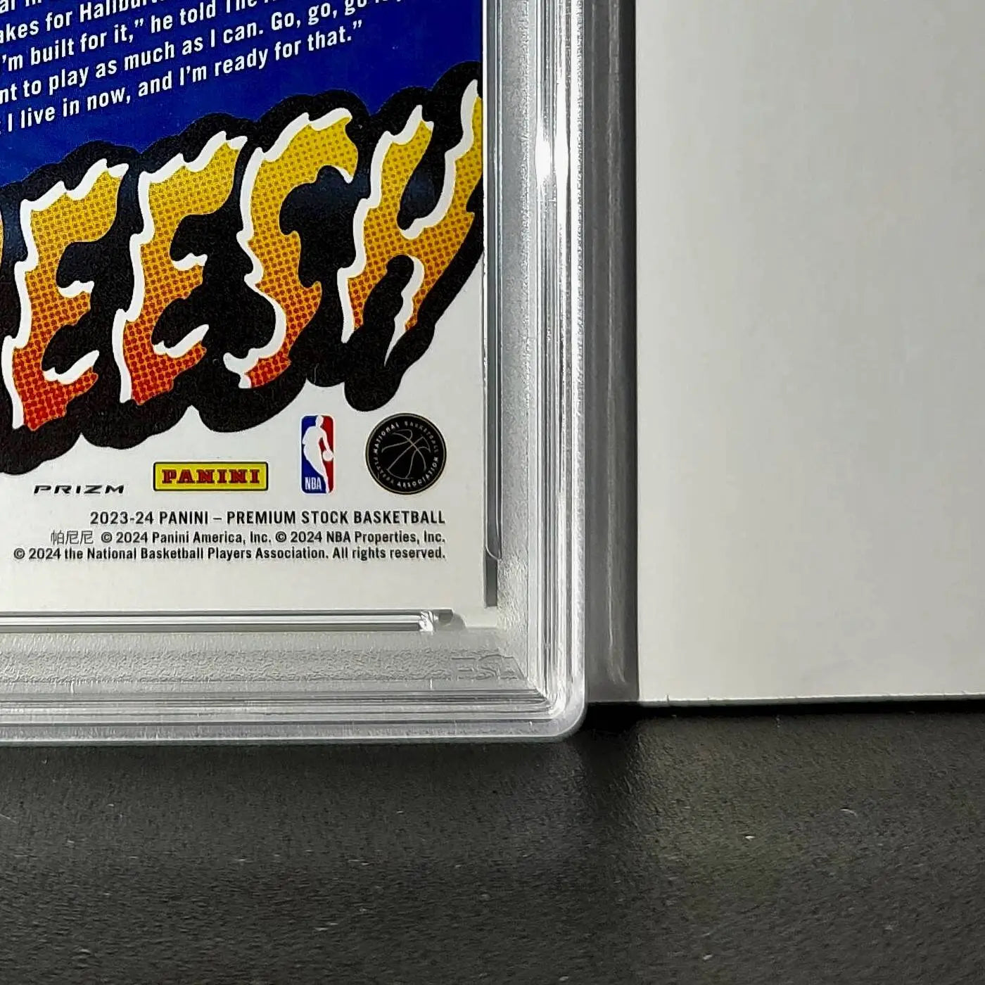 Tyrese Haliburton 2023 Panini Hoops Premium Sheesh #9 Disco Prizm PSA 9 Mint