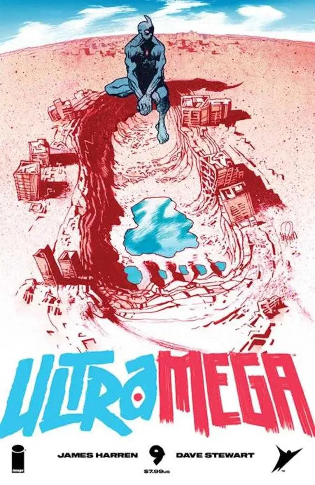Comic book cover of Ultramega By James Harren #9, miniseries finale artwork