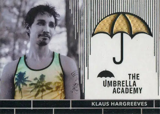 Klaus Hargreeves trading card from The Umbrella Academy Netflix Season 1 Relics Chase Card