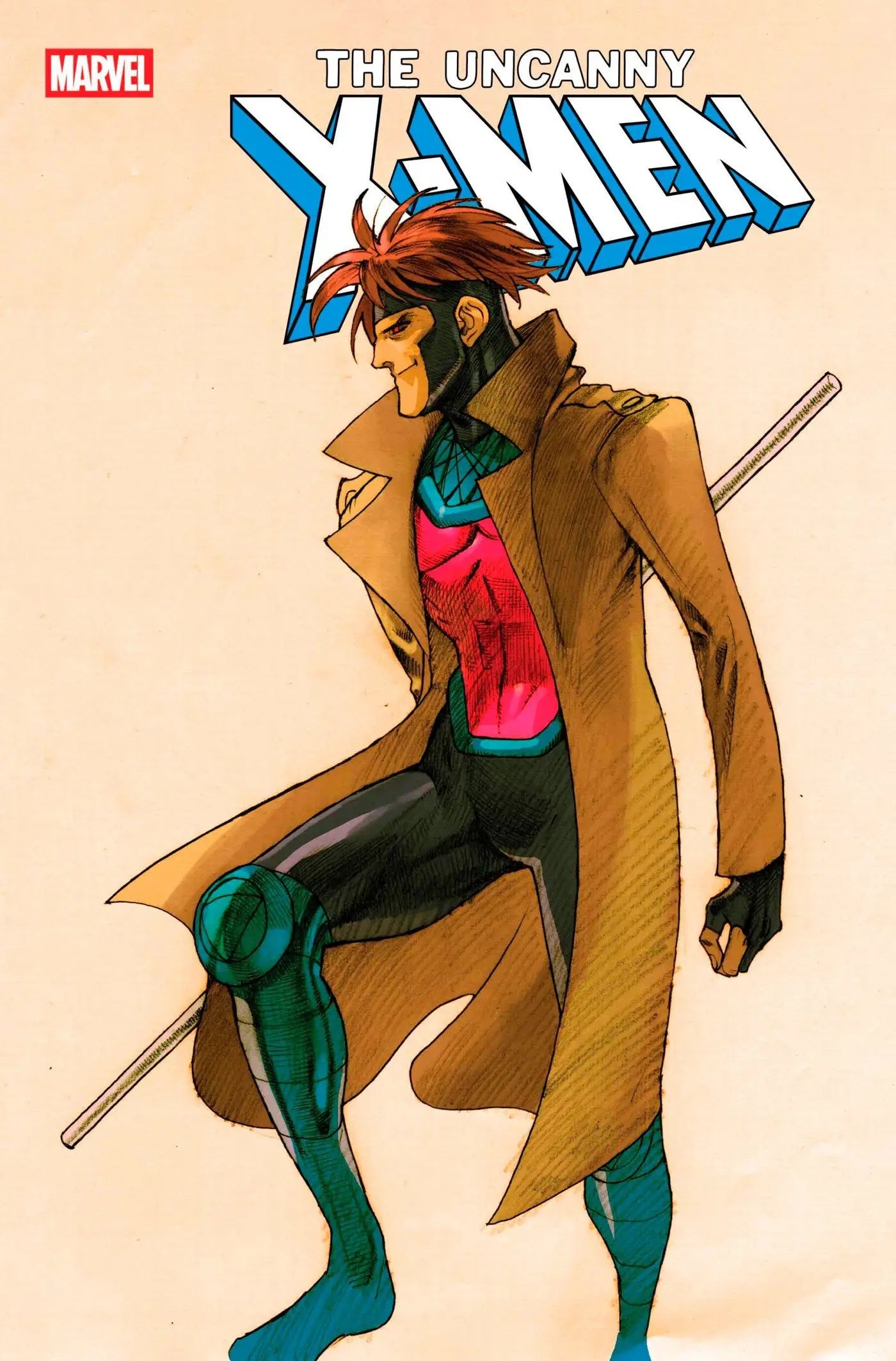Gambit comic book cover from Uncanny X-Men #13 Bengus Marvel vs Capcom Variant featuring four young outliers