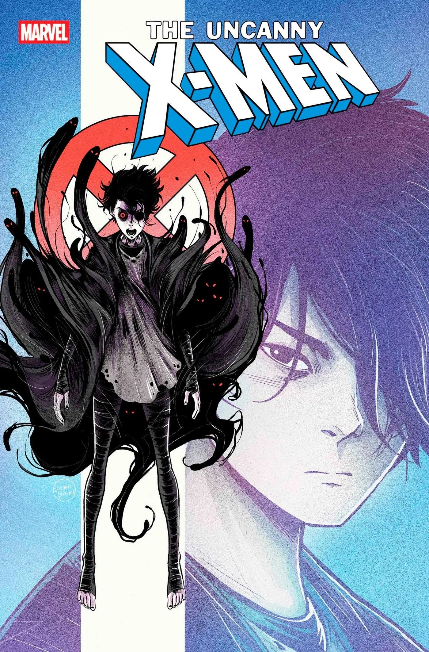 Uncanny X-Men comic book cover featuring Luciano Vecchio Deathdream Variant with four young mutants
