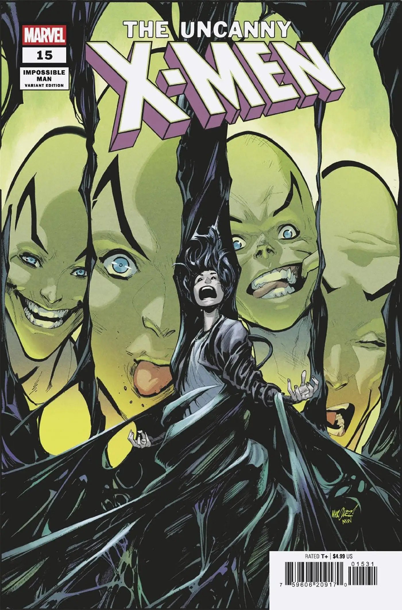 Uncanny X-Men comic book featuring David Marquez Impossible Man Pop-Up Variant